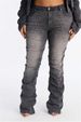 Women's Clothing Retro Fashion Rhinestone Jeans Chubby Pants Sexy Girl Style Slightly Flared Floor Length Pants For Women_ecoleips.com