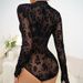 K New Spicy Girl Mesh Tight Seductive Jumpsuit With Hollow Transparent Sexy And Pure Desire Jumpsuit. No Necklaces Or Other Accessories_ecoleips.com