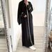 Cross-border Middle Eastern Muslim Dubai Long Dress, Malaysian Women's Robe, Patchwork Solid Color Sequin Dress_ecoleips.com