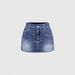 Women's High-Waisted Denim Mini Skirt Bodycon Sexy Embroidery Cross Factory Direct Wholesale_ecoleips.com