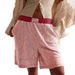 American Retro Washed Casual Shorts For Women, Summer Sports And Fitness Fashion, Loose Fit, Slimming, Color-blocking_ecoleips.com