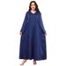 Muslim Party Dress For Women - Long Sleeve Retro Abaya With Nail Diamond Embellishments_ecoleips.com