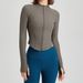Women's Clothing Casual Jacket Long Sleeve Zipper Running Skin Friendly Sports Fitness Tops_ecoleips.com