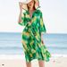 "Sexy V-Neck Long Sleeve Sun Cover-Up – Flattering Beach Dress, Tummy Control & Stylish Swimwear Cover"_ecoleips.com