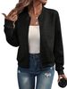 Women's Clothing Autumn And Winter New Solid Color Zipper Jacket Baseball Collar Casual Jacket Women_ecoleips.com