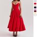 Women’s Clothing spring women's dress sexy hot girl sleeveless medium length solid color tube top dress female_ecoleips.com