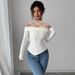 European And American Cross-border Ins 2026 New Lace Stand-up Collar Spliced Fashion T-shirt With Corsage For_ecoleips.com