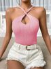 New European And American Summer Fashion Independent Site Cross-border Foreign Trade Cross-cutout Knitted_ecoleips.com