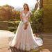 Women's Clothing High Waisted Long Sleeved Wedding Dress Luxury Travel Photography Gown Heavy Duty Train Fashion High End Temperament_ecoleips.com