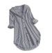 2025 Spring/Summer Unique Striped Long Sleeve Loose Fit Women's Shirt_ecoleips.com