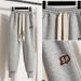 Women's Clothing High Waisted Fleece Lined Unlined Autumn Winter Sweatpants Plus Size Casual Harem Pants For Women Sports Bottoms_ecoleips.com