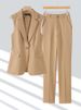 Women's Clothing New Autumn High End Slim Temperament Professional Vest Two Piece Suit_ecoleips.com