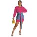 Women's Clothing Letter Embroidered Lace Up Denim Dress_ecoleips.com