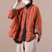 girl Women's Winter Ethnic Style Retro Button Jacket Short Coat Loose Casual Linen Quilted Warm Cotton Clothing_ecoleips.com