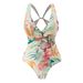 New One-piece Fashion Sexy Swimsuit For Women Slim Retro Print Explosive Swimsuit Set_ecoleips.com