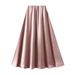 Satin Draped For Women 2025 Spring Autumn New A-line Long High-end Skirt 9903-1_ecoleips.com