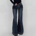 European And American Style Cross-border 2025 Spring New Versatile Micro-flared Long Jeans_ecoleips.com