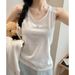 Snowflake Cotton Spring Summer BM Lazy Style Loose Base Layer Camisole Vest Women, Sleeveless Top For Hot Girls_ecoleips.com