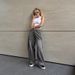 Cross-border American High Street Style Loose Wide-leg Denim Pants For Women, New Summer Design With Washed And_ecoleips.com