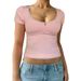 KaiKuo Cross-Border European And American Y2K Sexy Style Summer Short-Sleeve Lace Top Women's Clothing 2025 Autumn_ecoleips.com