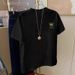 Women's European Style Oversized T-Shirt Short Sleeve Minimalist Print Casual Fashion Top for Daily Wear_ecoleips.com