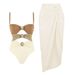 Women's Clothing New One Piece Swimsuit Female Gold Plated Round Button Decoration Three Color Hollow Splicing Sexy Swimsuit_ecoleips.com