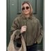 Women's Clothing Flannel-Lined Bomber Jacket – Oversized Aviator Coat With Lapel Collar (Spring Streetwear, 9 Colors)_ecoleips.com