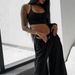 Women's High-Waisted Bodysuit Sleeveless Hollow out Tight Fit Black Croptop Sexy European American Solid Color Summer Wholesale_ecoleips.com