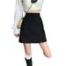 Brown Split Suit Women, High Waist Bodycon Short Half Skirt, Pencil Skirt For Summer_ecoleips.com