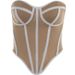 Aria Basics Aria Basics YL23315 Sexy Strapless Color Block Waist-Cinching Top For Women 2025 Summer European And American Style Cross-Border_ecoleips.com