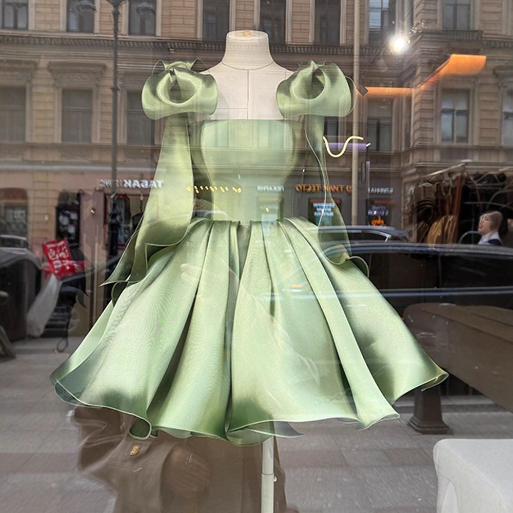 French Retro Bow Strapless Puffy Skirt Dress Suspender Birthday Party Women's New Style 2026_ecoleips.com