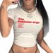 Y2k Streetwear Slogan Print Crop Top For Women - Sexy Slim Fit Short Sleeve T-Shirt - Trendy Summer Fashion_ecoleips.com