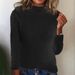 Women's Clothing Autumn And Winter New Half High Collar Pit Sweater Solid Color Long Sleeved Sweater_ecoleips.com