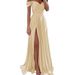 Women's Clothing Bridesmaid Dress Long Dress Slimming Strapless Bestie Prom Formal Dress Simple Sexy Slit_ecoleips.com