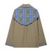 Reversible Plaid Jacket – Convertible Scarf-Collar Coat With Double-Breasted Closure_ecoleips.com