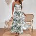 Women's Clothing Summer New Holiday Style Elegant Flower Print Dress_ecoleips.com