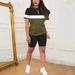 Women's Short Sleeve Round Neck Top And Shorts Set - Casual Summer Two-Piece Outfit_ecoleips.com