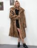 Women's Faux Fur Coat – Plus Size Winter Long Coat (White/Khaki/Grey/Black-Tipped, S-XXXL)_ecoleips.com