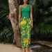 Women's Green One-Shoulder Ruffled One-Piece Swimsuit European American Style Cross-Border Hot Sell Summer Sexy Vacation Suit_ecoleips.com