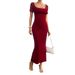 Women Fashion Long Sleeve Slim Fit Bodycon Dress Casual Club Night Out Party Wear_ecoleips.com