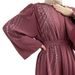 Verve 2210#Long Robe Women's Muslim Turkey Dubai Heavy Beaded Rhinestone Long Dress Abaya_ecoleips.com