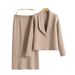 Cross-border Women's Two-piece Suit Set, Spring Autumn 2026 New Style, Elegant Cardigan Sweater Jacket And Skirt Set_ecoleips.com