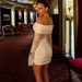 Talenza Elegant Lace Dress Fashion Off-Shoulder Lace See-Through Patchwork Pleated Slim Dress Summer Luxury Women's Party Dress_ecoleips.com