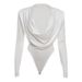Women's Sexy Solid Color Duffle Collar Bodysuit Long Sleeve Tight Fit Autumn Winter New Clothing_ecoleips.com