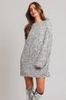 2025 Spring/Summer New Women's Fashion Mid-Length Asymmetrical Shoulder Sequin Dress Gown_ecoleips.com