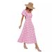 2026 Foreign Trade European And American Women's Fashion: Best-selling Summer Printed Square-neck Sweet Short-sleeve_ecoleips.com