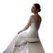 Wedding 2025 Spring/Summer Backless Mermaid Tail Gown Vintage Slimming Long Sleeve Dress_ecoleips.com