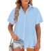 2025 Spring Summer Loose Plus Size Women's Short Sleeve Shirt_ecoleips.com