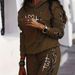 Women's Heart Print Hooded Two Piece Set Fashion Style Number 0051 Spring/Autumn Summer Wear_ecoleips.com