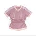 Spring/Summer Women's Casual Sports Top Short Sleeve Three Stripe Sexy Hot Girl Style Simple College Trend Wholesale_ecoleips.com
